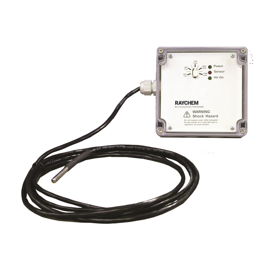nVent RAYCHEM EC-TS Ambient, Pipe or Slab Sensing Electronic Thermostat With 25-Foot Temperature Sensing Lead
