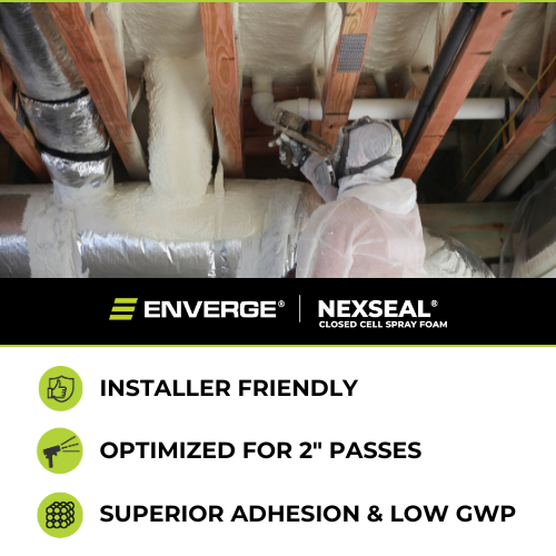 ENVERGE NEXSEAL POLYURETHANE SPRAY FOAM